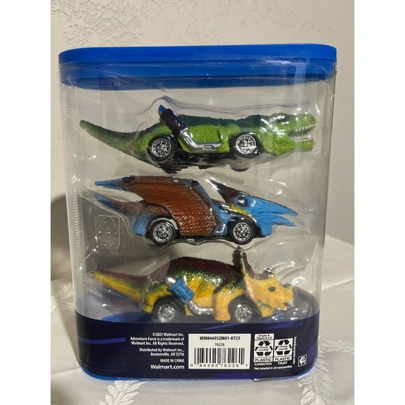 ADVENTURE FORCE 3 PACK DINO RACERS. NEW - Picture 4 of 6